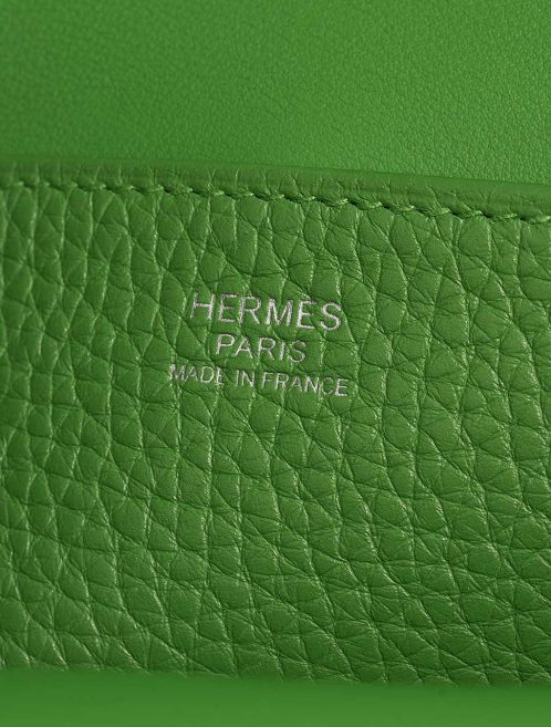 Hermès Halzan 25 Taurillon Clémence Vert Yucca Logo | Sell your designer bag