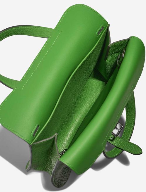Hermès Halzan 25 Taurillon Clémence Vert Yucca Inside | Sell your designer bag