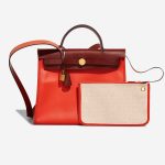 Hermès Herbag 31 Toile / Vache Hunter Orange Mécano / Écru / Beige / Rouge H Front | Sell your designer bag