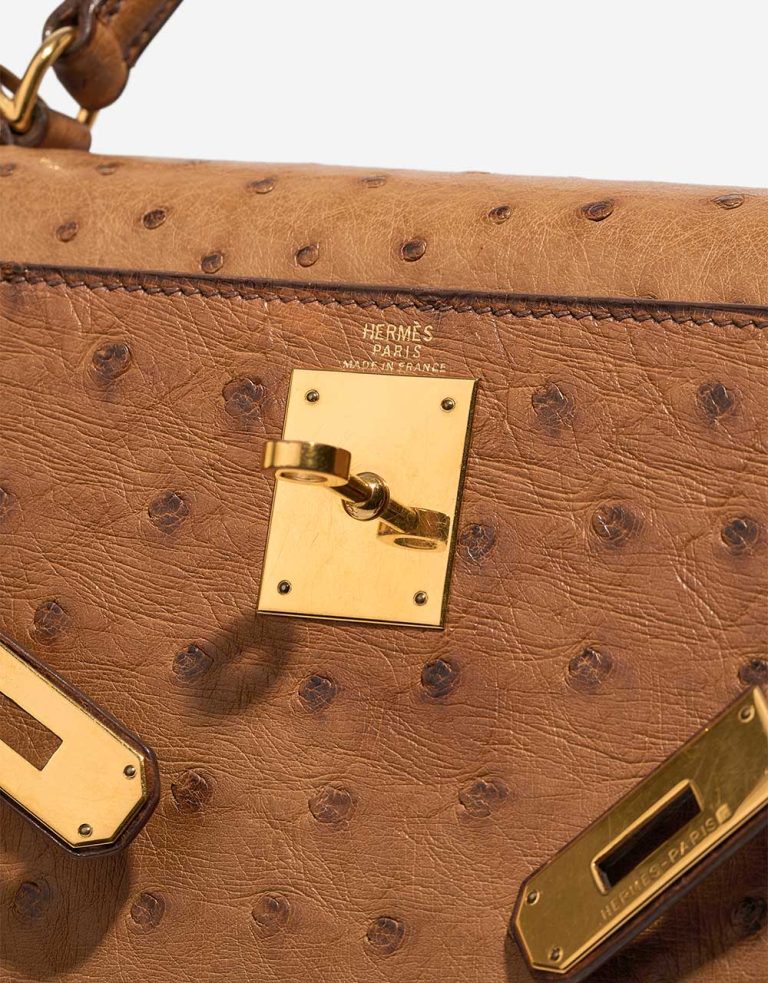 Hermès Kelly 28 Ostrich Gold Logo | Sell your designer bag