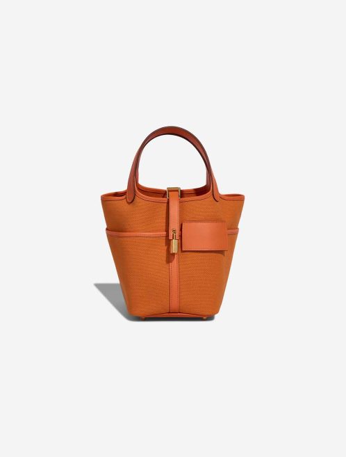 Hermès Picotin Cargo 18 Toile Goeland / Swift Orange Front | Sell your designer bag