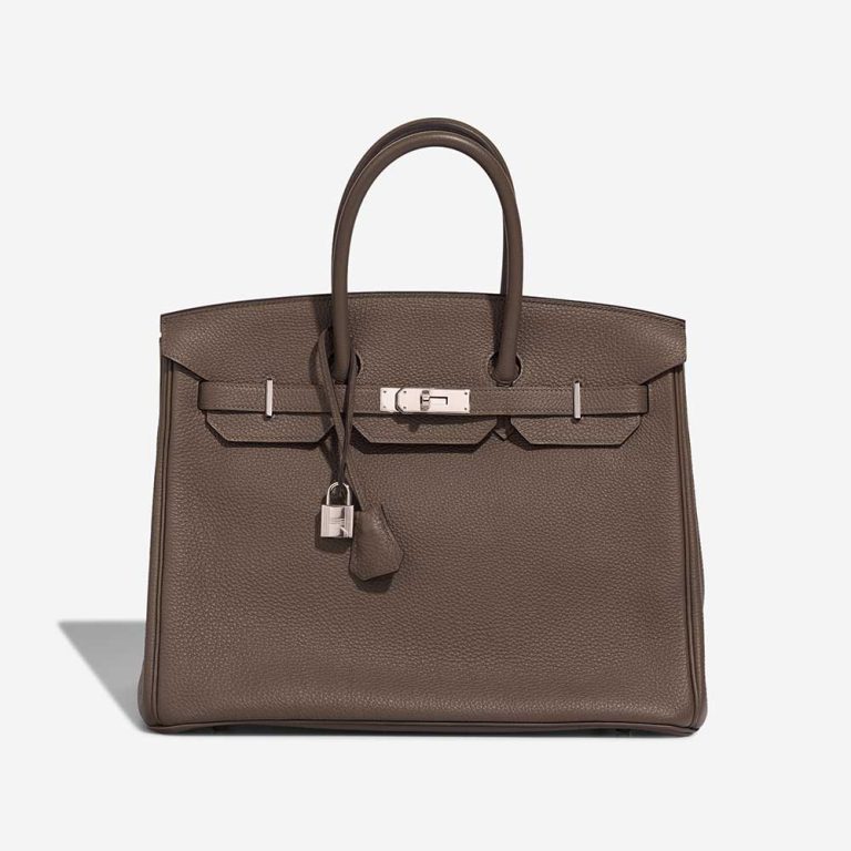 Hermès Birkin 35 Togo Vert Bronze Front | Sell your designer bag