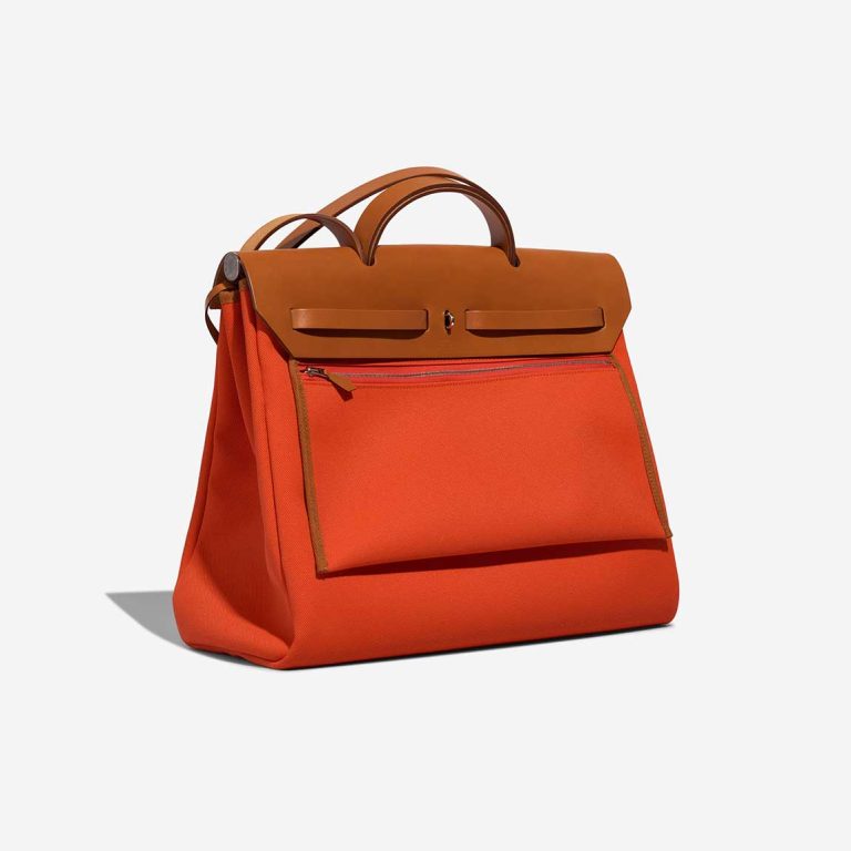 Hermès Herbag 39 Toile / Vache Hunter Orange Mécano / Fauve | Sell your designer bag
