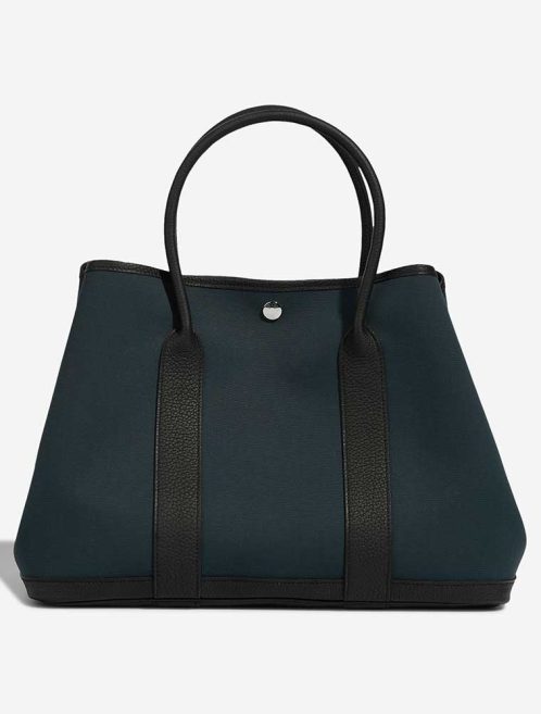 Hermès Garden Party 36 Veau Négonda / Toile Vert Bosphore / Black Front | Sell your designer bag