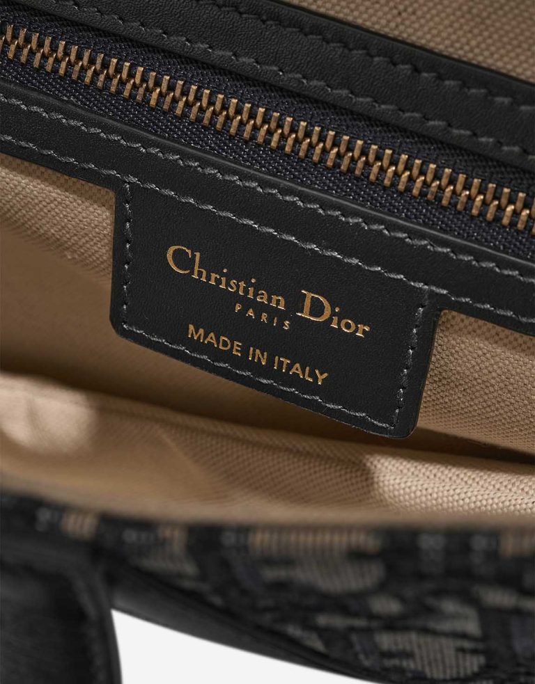 Dior Saddle Medium Oblique Jacquard Blue Logo | Sell your designer bag