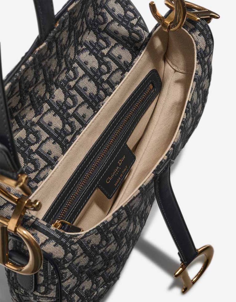 Dior Saddle Medium Oblique Jacquard Blue Inside | Sell your designer bag