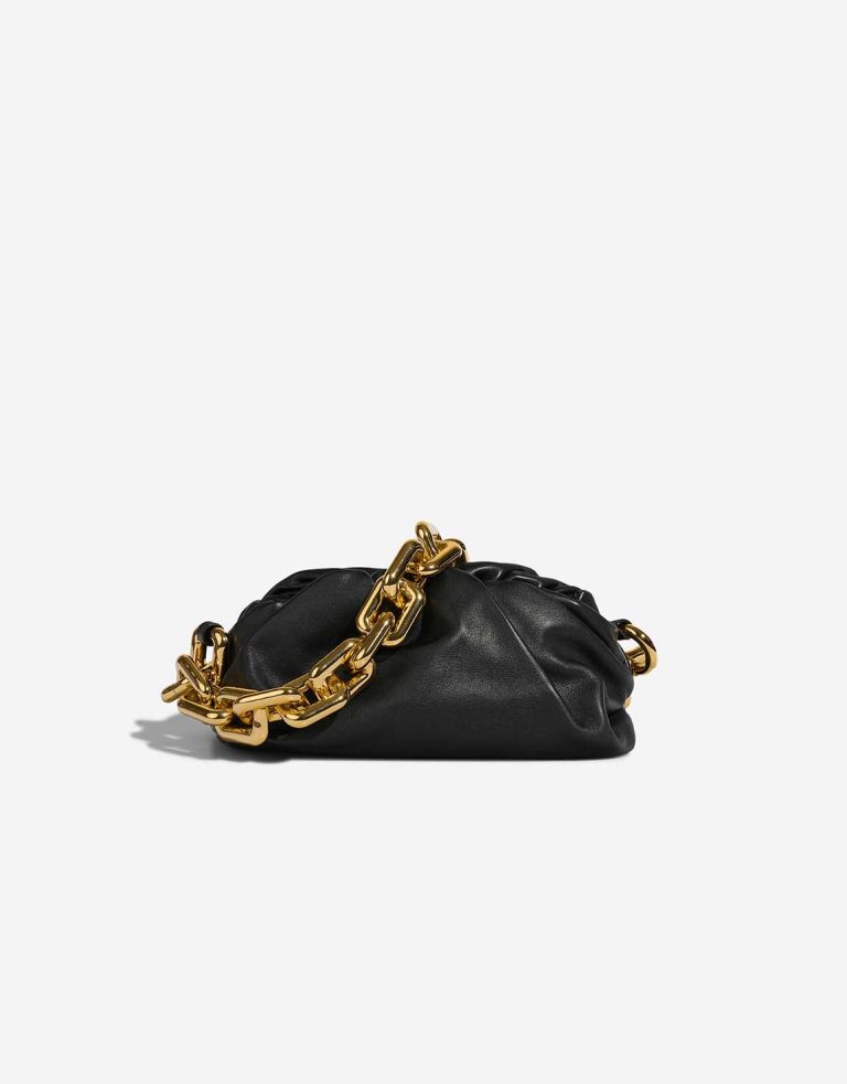 Bottega Veneta Chain Pouch Small Calf Black Front | Sell your designer bag