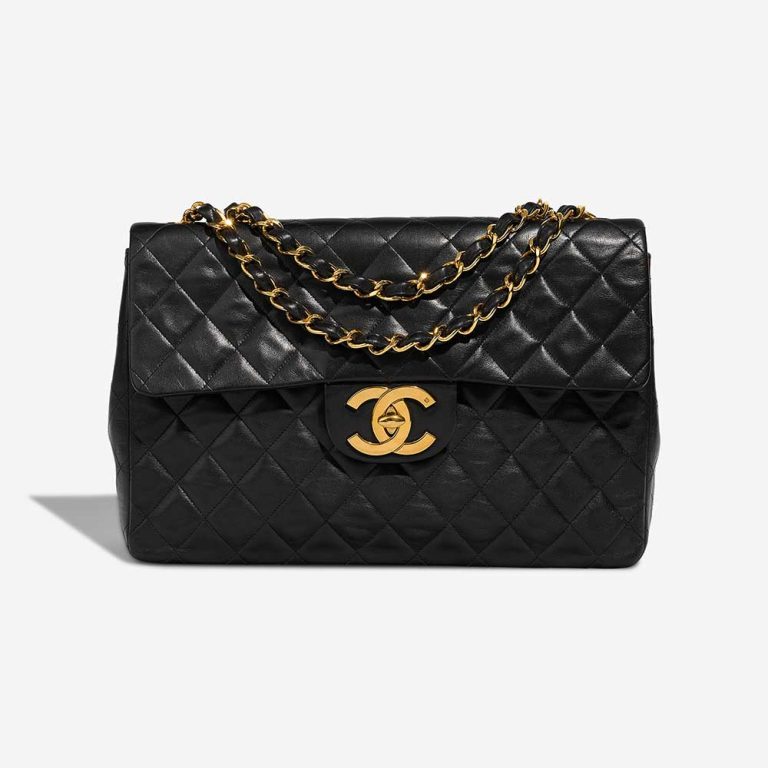 Chanel Timeless Maxi Lamb Black Front | Sell your designer bag