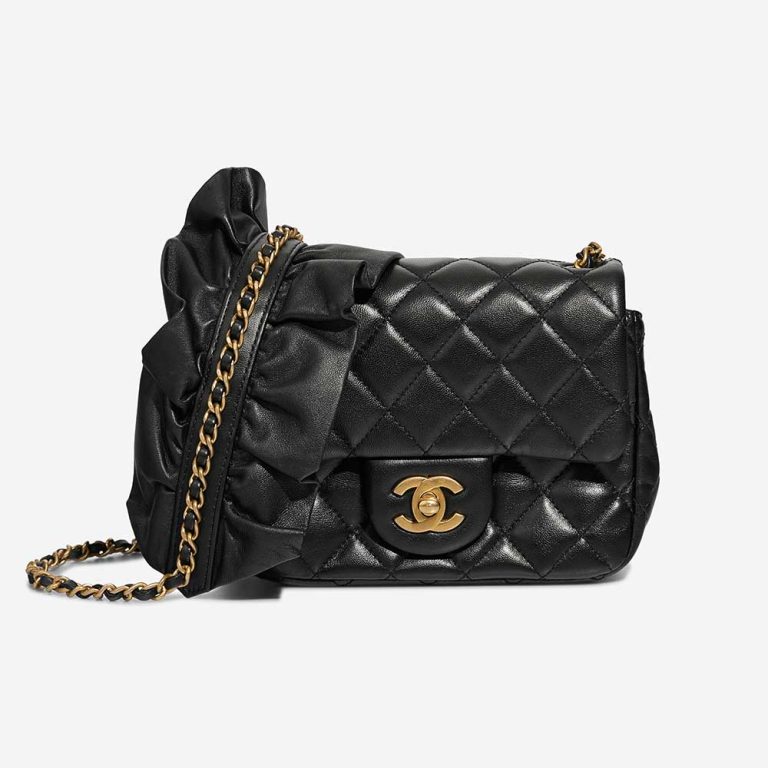 Chanel Timeless Mini Square Lamb Black Front | Sell your designer bag