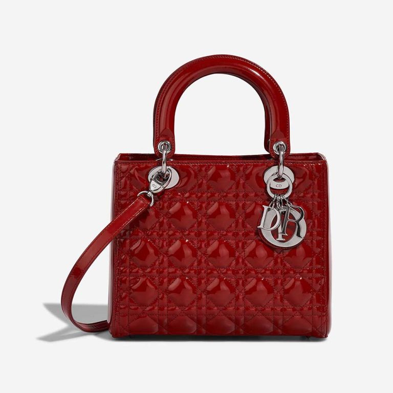 Dior Lady Medium Patent Red Front | Sell your designer bag