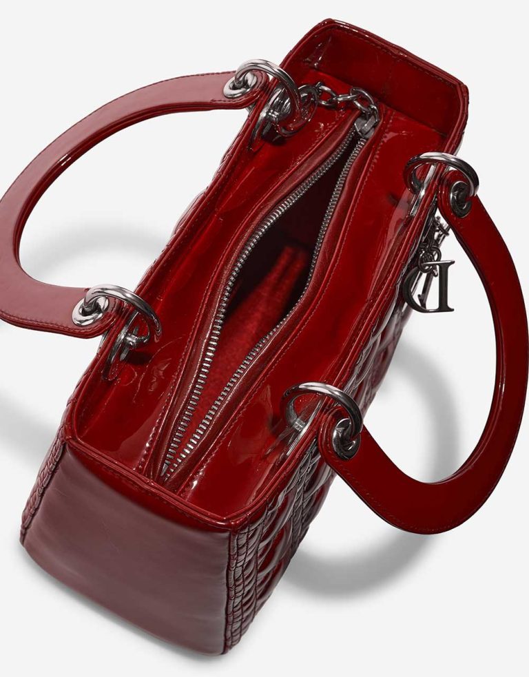 Dior Lady Medium Patent Red Inside | Sell your designer bag