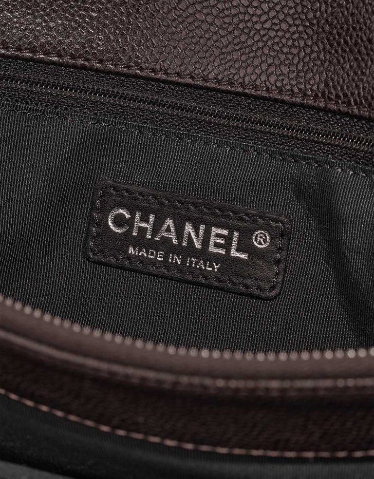 Chanel Shopping Tote PST Caviar Dark Brown Logo | Sell your designer bag