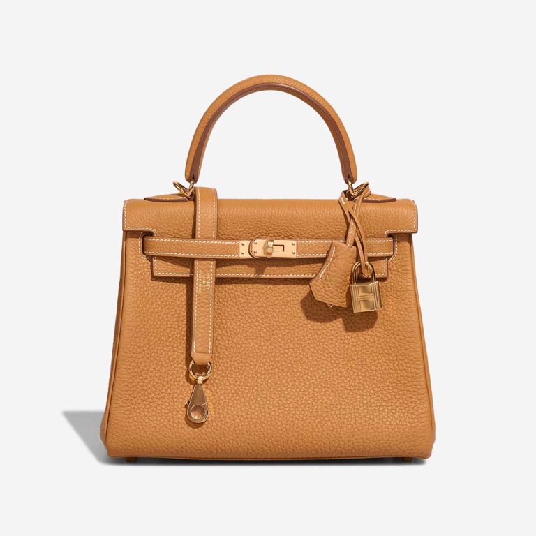 Hermès Kelly 25 Togo Sable Naturel Front | Sell your designer bag