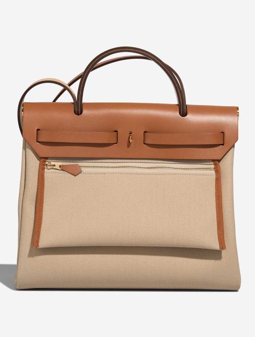 Hermès Herbag 31 Toile / Vache Hunter Béton / Fauve | Sell your designer bag