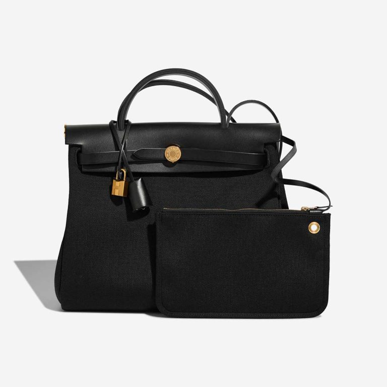 Hermès Herbag 31 Toile / Vache Hunter Black Front | Sell your designer bag