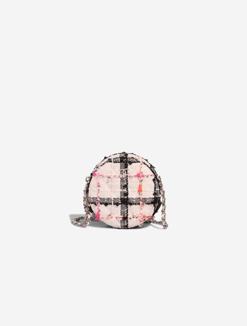 Chanel Round Clutch Medium Tweed White / Black Front | Sell your designer bag