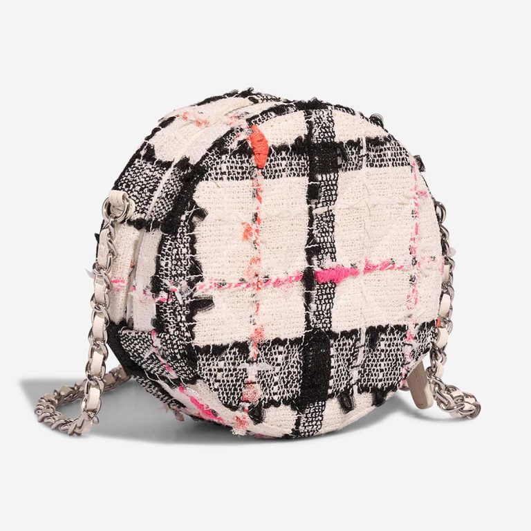 Chanel Round Clutch Medium Tweed White / Black | Sell your designer bag