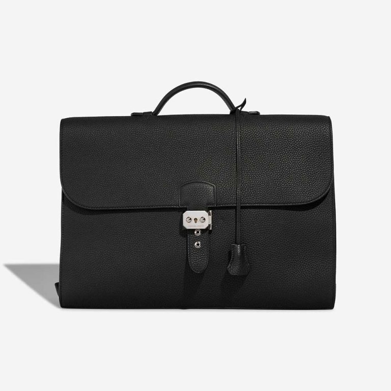 Hermès Sac a Dépêches 2-38 Togo Black Front | Sell your designer bag