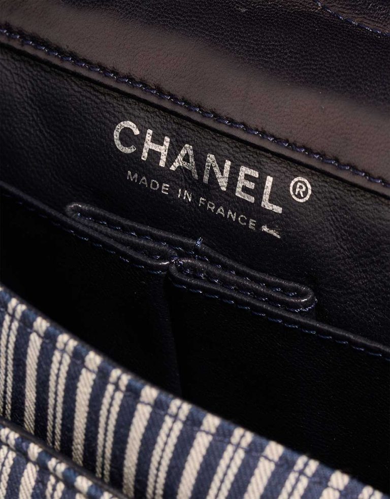 Chanel Timeless Medium Sequins / Denim Dark Blue / Beige Logo | Sell your designer bag