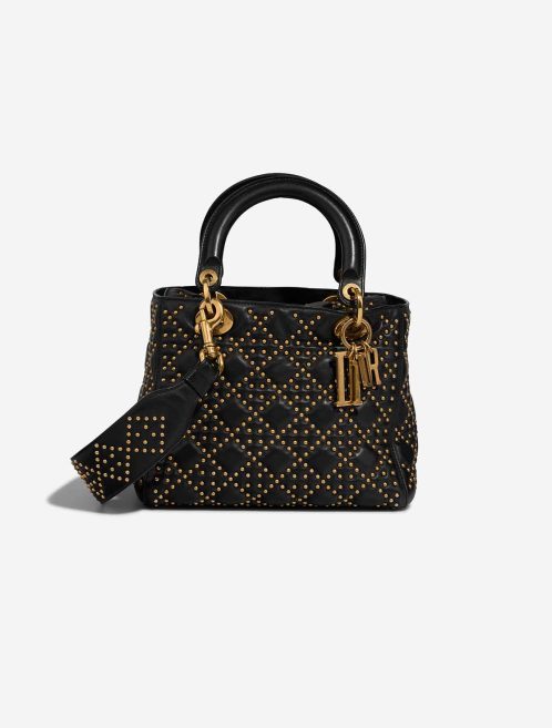 Dior Lady Medium Calf Black Front | Sell your designer bag