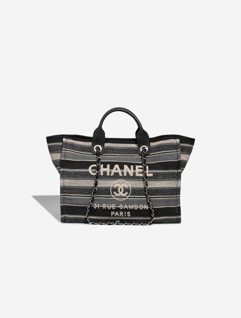 Chanel Deauville Small Canvas Grey / Beige / Black Front | Sell your designer bag