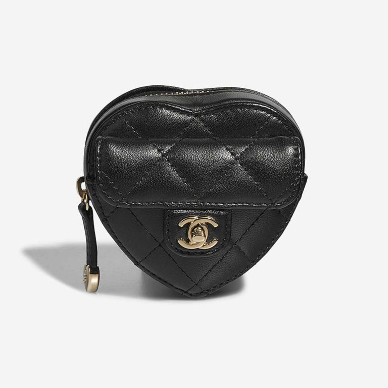 Chanel Timeless Heart Micro Lamb Black Front | Sell your designer bag