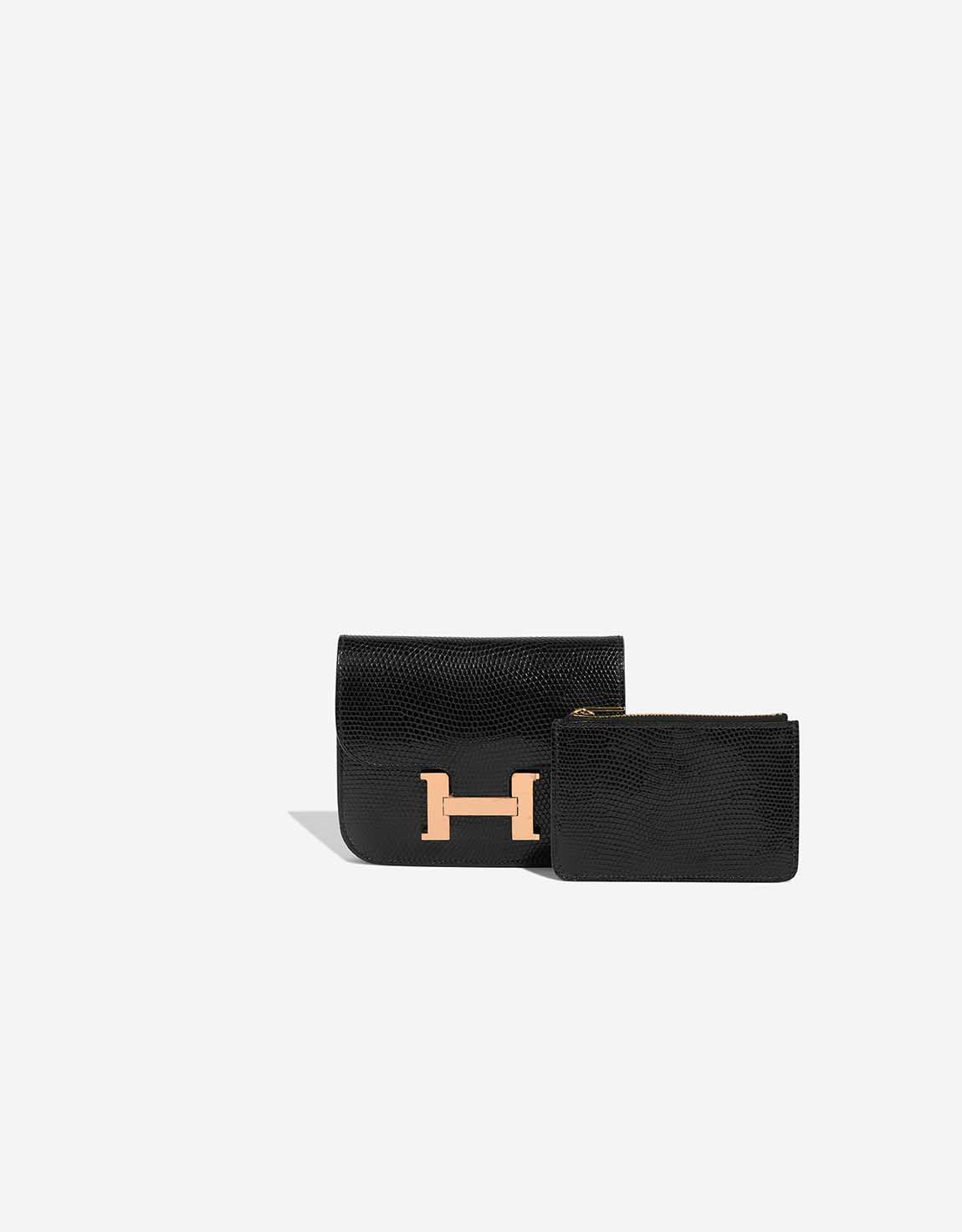 Hermès Constance Slim Wallet Lizard Black SACLÀB