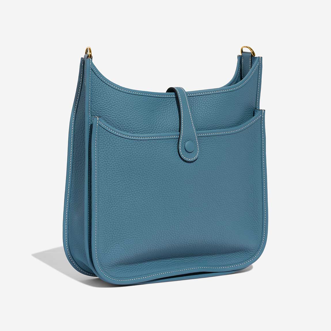【HERMES】Evelyne III 29 エブリン バッグ PM new bleu jean Hermès Evelyne 29 Taurillon Clemence New Bleu Jean | SACLÀB