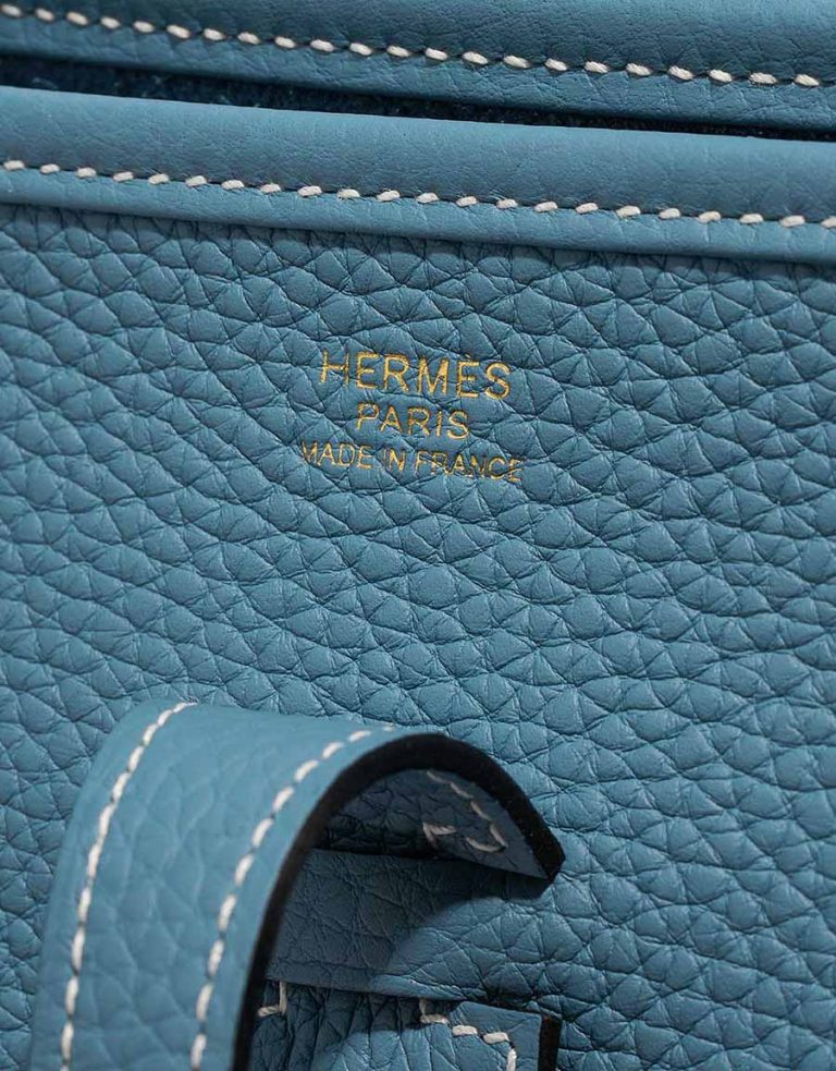 Hermès Evelyne 29 Taurillon Clemence New Bleu Jean Logo | Sell your designer bag