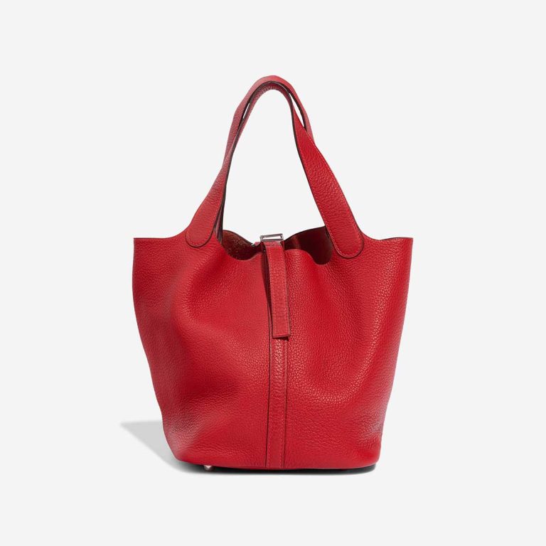 Hermès Picotin 22 Taurillon Clémence Rouge Vif Front | Sell your designer bag