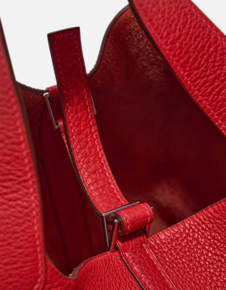 Hermès Picotin 22 Taurillon Clémence Rouge Vif Closing System | Sell your designer bag