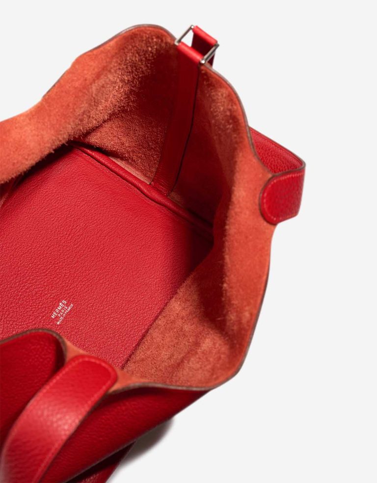 Hermès Picotin 22 Taurillon Clémence Rouge Vif Inside | Sell your designer bag
