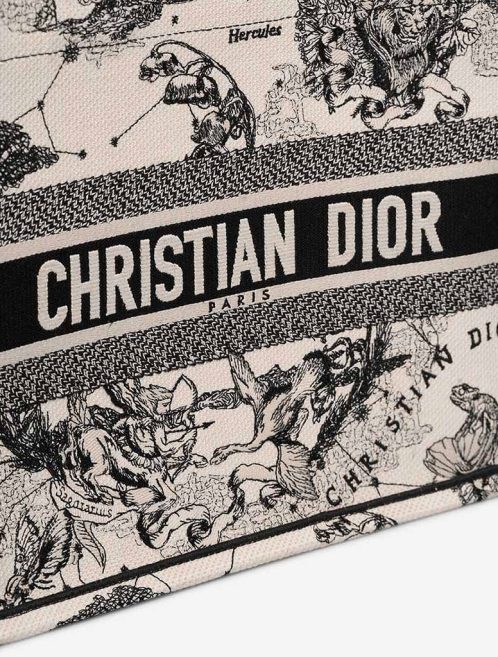 Dior Book Tote Small Canvas Beige / Black Closing System | Sell your designer bag