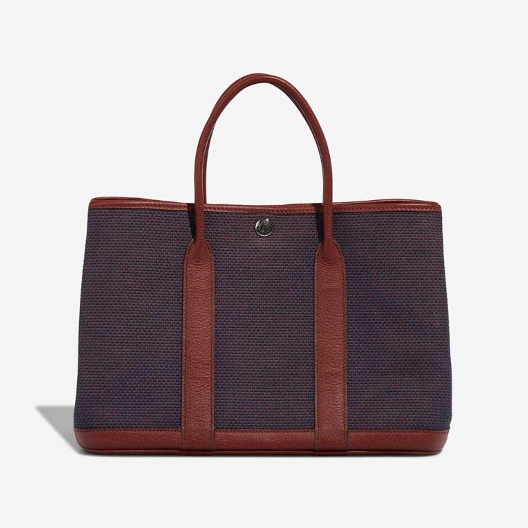 Hermès Garden Party 30 Toile Rouge Sellier / Bleu Obscur | Sell your designer bag