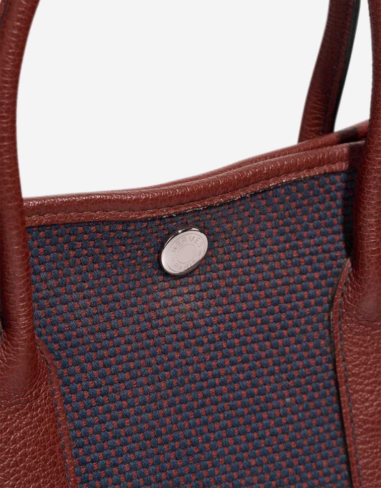 Hermès Garden Party 30 Toile Rouge Sellier / Bleu Obscur Closing System | Sell your designer bag