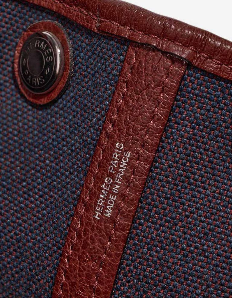 Hermès Garden Party 30 Toile Rouge Sellier / Bleu Obscur Logo | Sell your designer bag