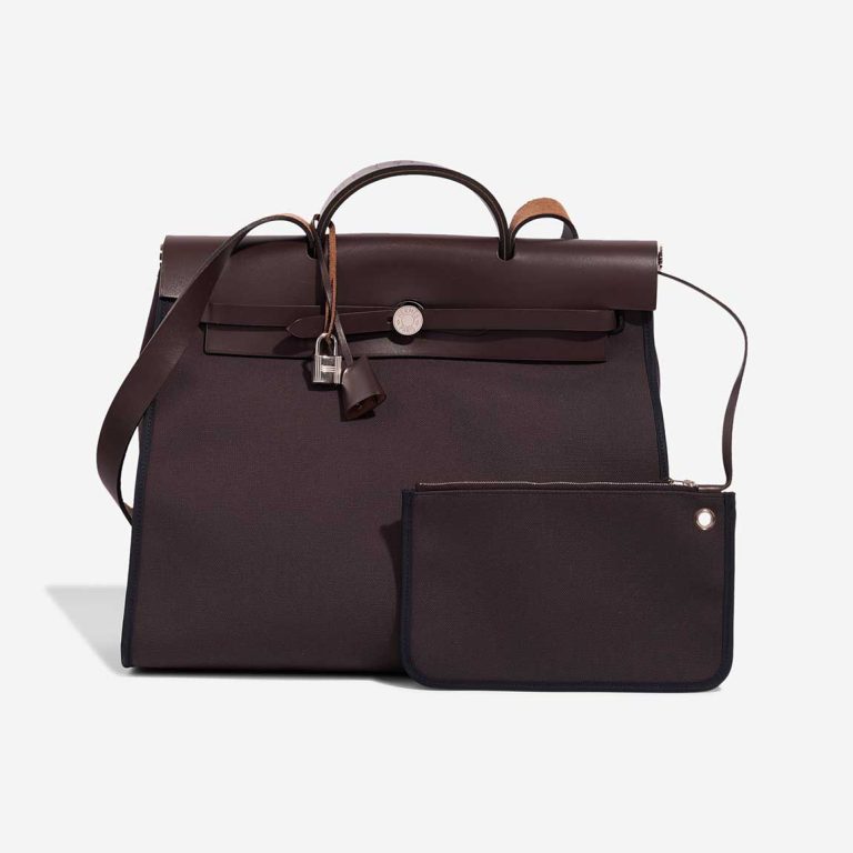 Hermès Herbag 39 Vache Hunter / Toile Dark Burgundy Front | Sell your designer bag