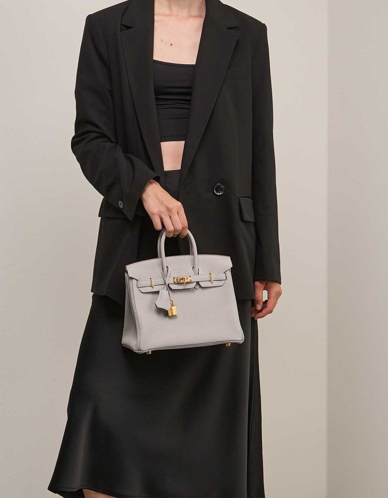 Hermès Birkin 25 Togo Gris Perle on Model | Sell your designer bag
