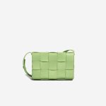 Bottega Veneta Cassette Small Lamb Green Front | Sell your designer bag