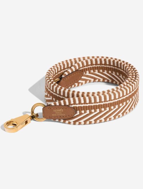 Hermès Shoulder Strap Canvas / Swift Beige / Gold
 Front | Sell your designer bag