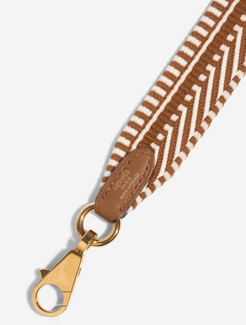 Hermès Shoulder Strap Canvas / Swift Beige / Gold
 Logo | Sell your designer bag