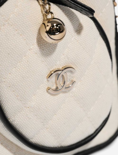 Chanel Tennis Bag Monte-Carlo Mini Canvas White  Closing System | Sell your designer bag