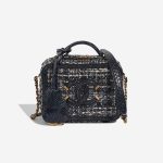 Chanel Vanity Medium Tweed Dark Blue Front | Sell your designer bag