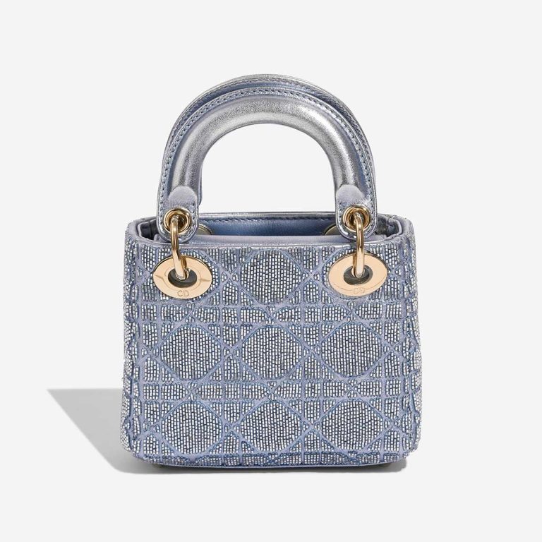 Dior Lady Micro Calf Blue Embellished | Sell your designer bag