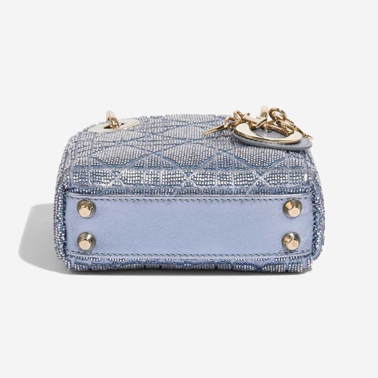 Dior Lady Micro Calf Blue Embellished | Sell your designer bag