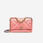 Chanel 19 Flap Bag Lamb Iridescent Pink Front | Sell your designer bag