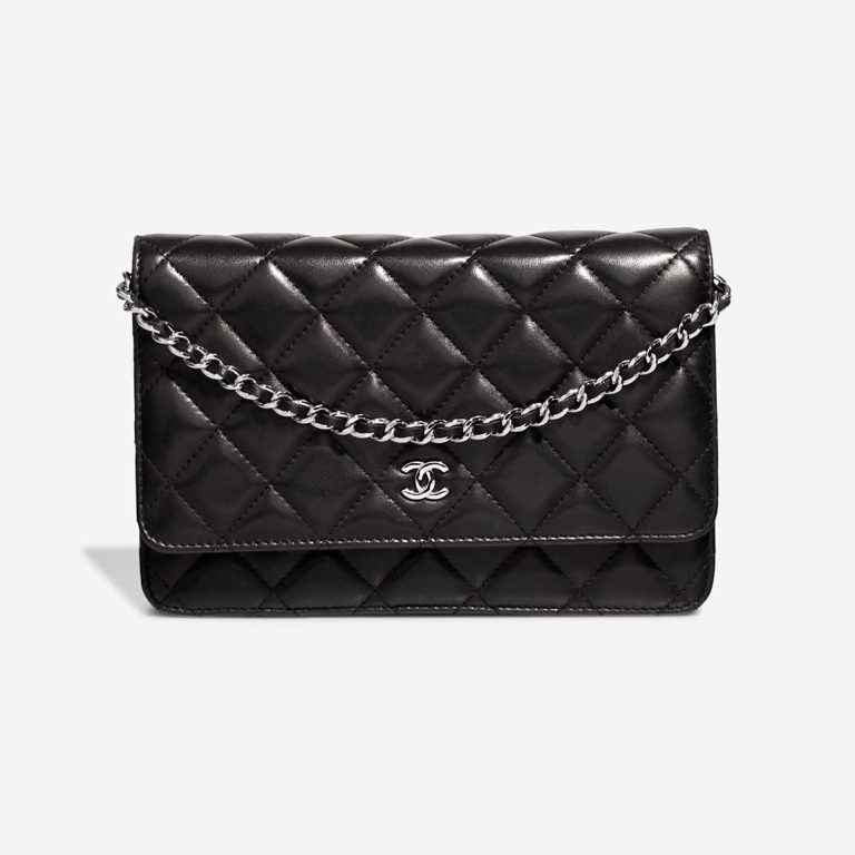 Chanel Wallet On Chain Lamb Black Front | Sell your designer bag