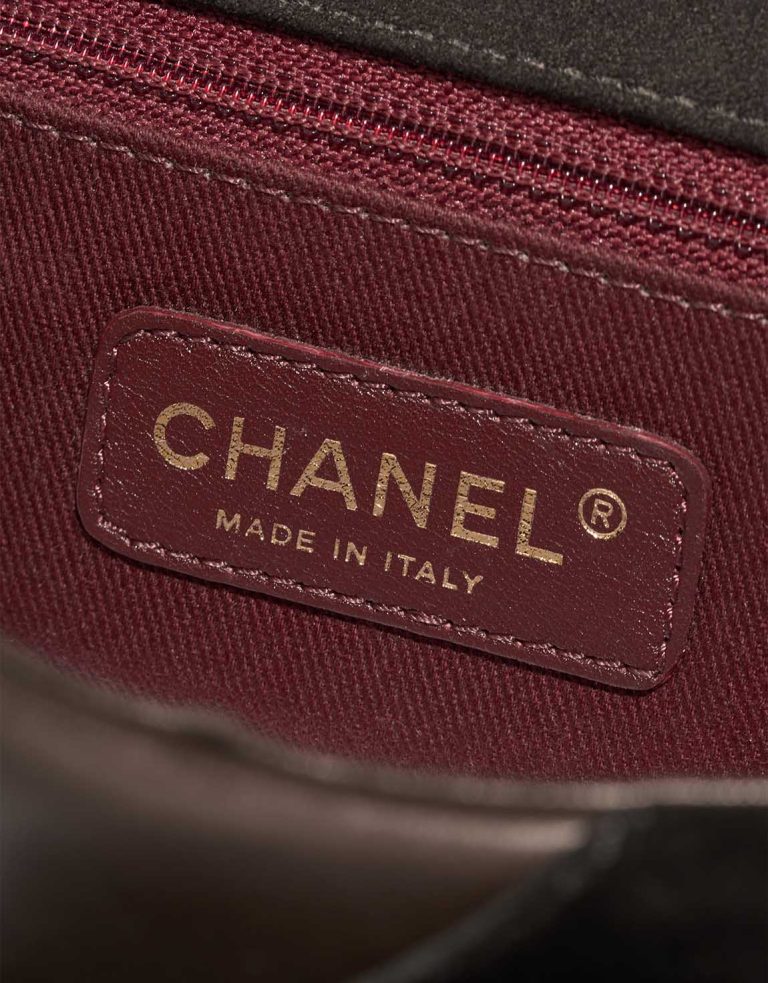 Chanel Timeless Medium Lamb / Suede Black / Brown Logo | Sell your designer bag