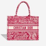 Dior Book Tote Medium Canvas Red / White Front | Sell your designer bag