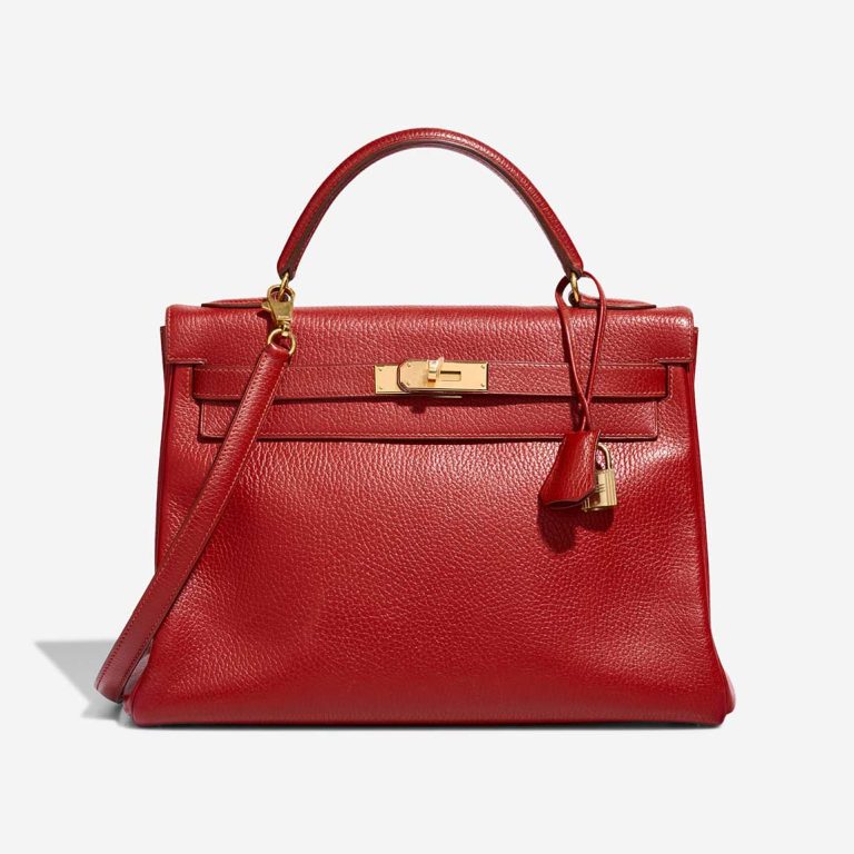 Hermès Kelly 32 Ardennes Rouge Vif Front | Sell your designer bag